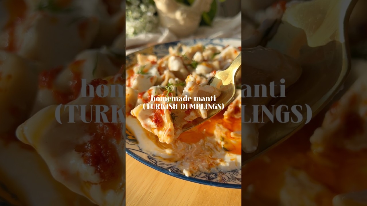 homemade manti (turkish dumplings)🥟 recipe is on my blog kennascooks.com #recipe #dumplings #food