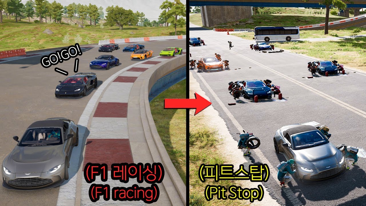 ух ты!! Настоящая гоночная игра F1 PUBG!!