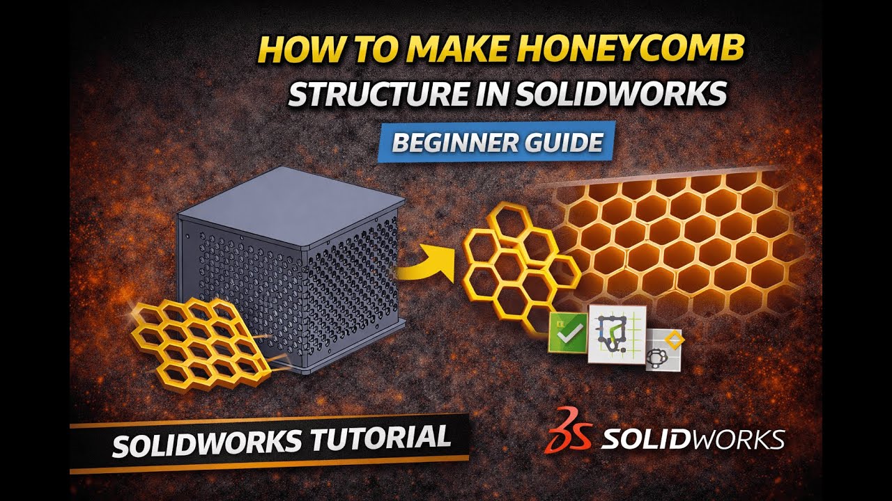 How to Create Honeycomb Structure in SolidWorks | Step-by-Step Tutorial