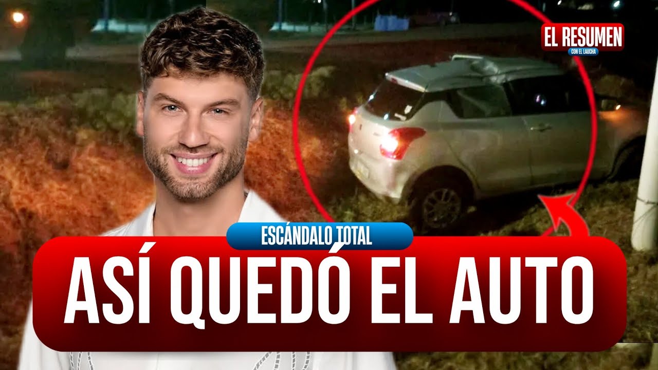 🚨AHORA: ASI QUEDÓ EL AUTO de Tato Algorta AL CHOCAR CONTRA un poste de luz yendo a URUGUAY