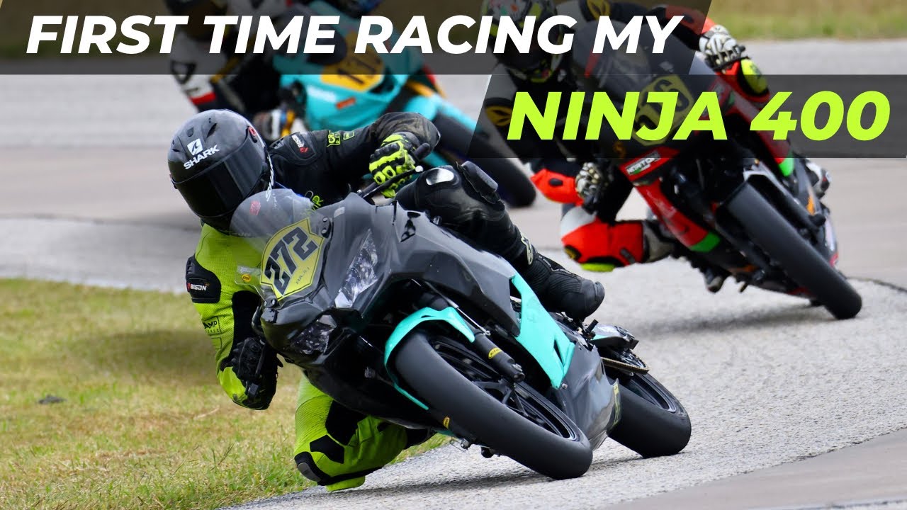 NINJA 400 Race! || Nearly Pushed off Track || Battle for 2nd || 4K || RAW Sound !