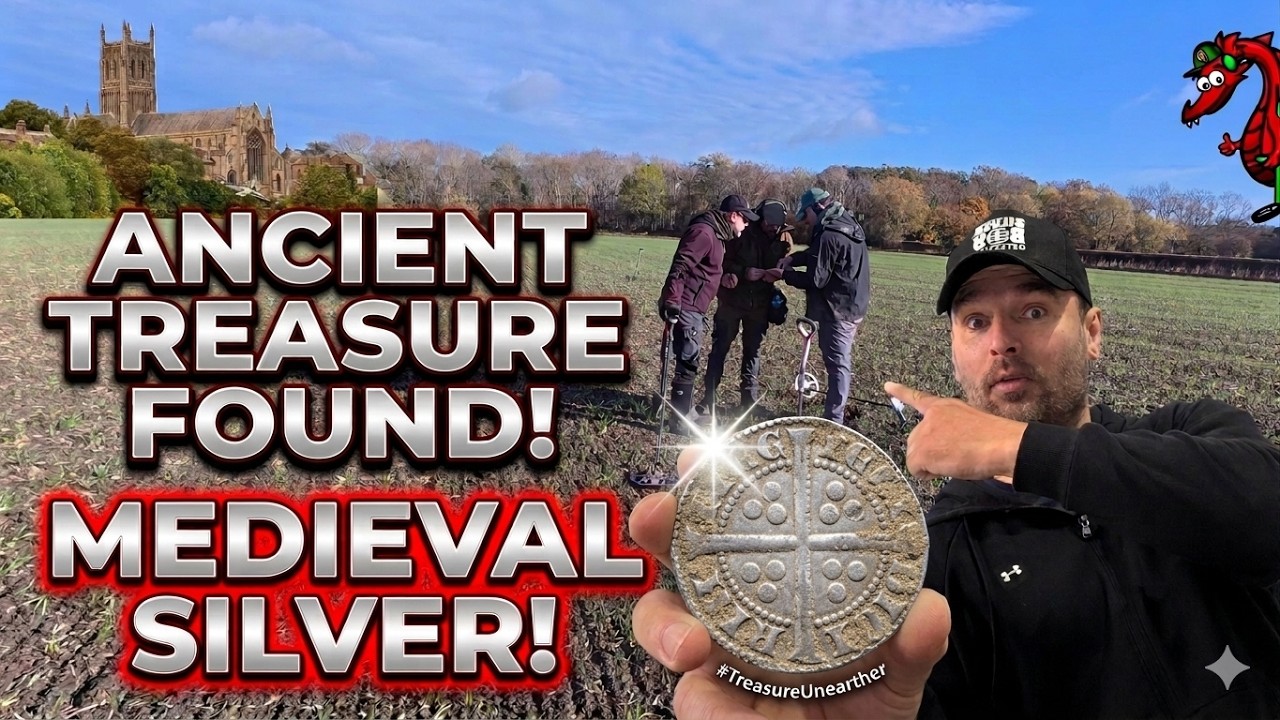 &bdquo;Średniowieczne srebrne monety znalezione w historycznym Worcester! 🏰 Wykrywanie metali w Wielkie...
