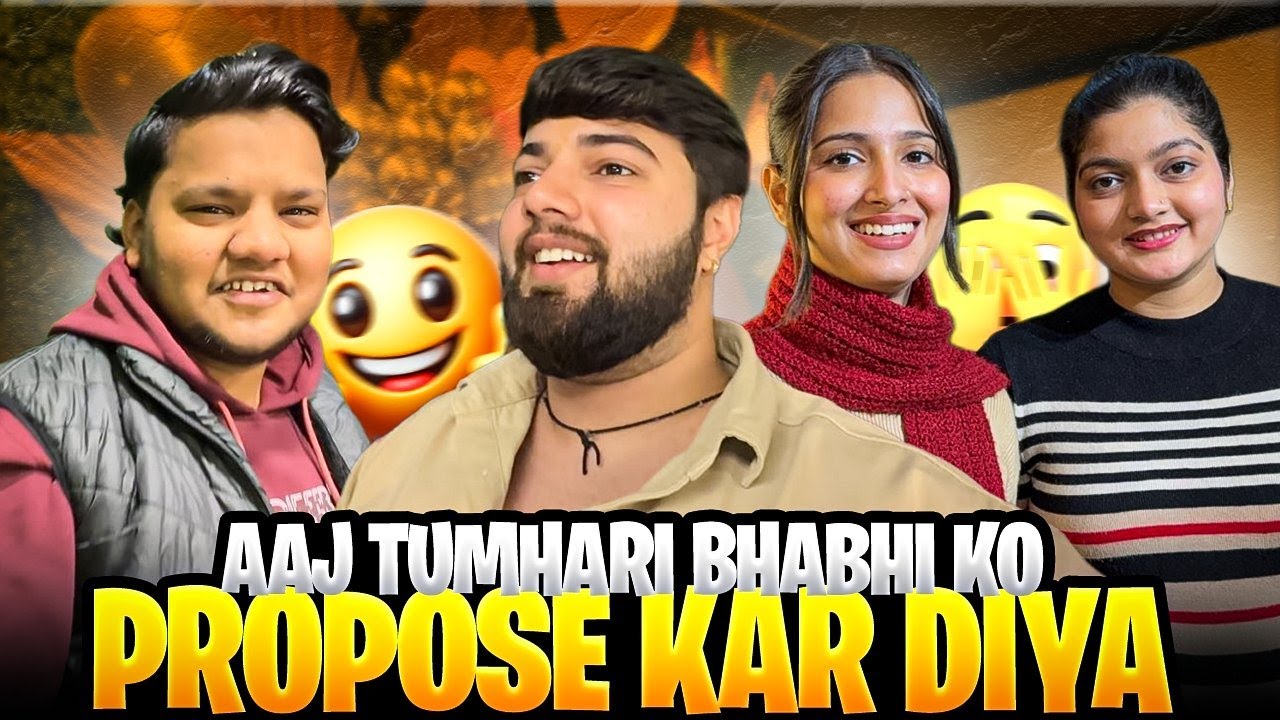 AAJ TUMHARI BHABHI KO PROPOSE KAR DIYA ❤️😍(shocked reaction) | Harsh Porwal & Isha Porwal