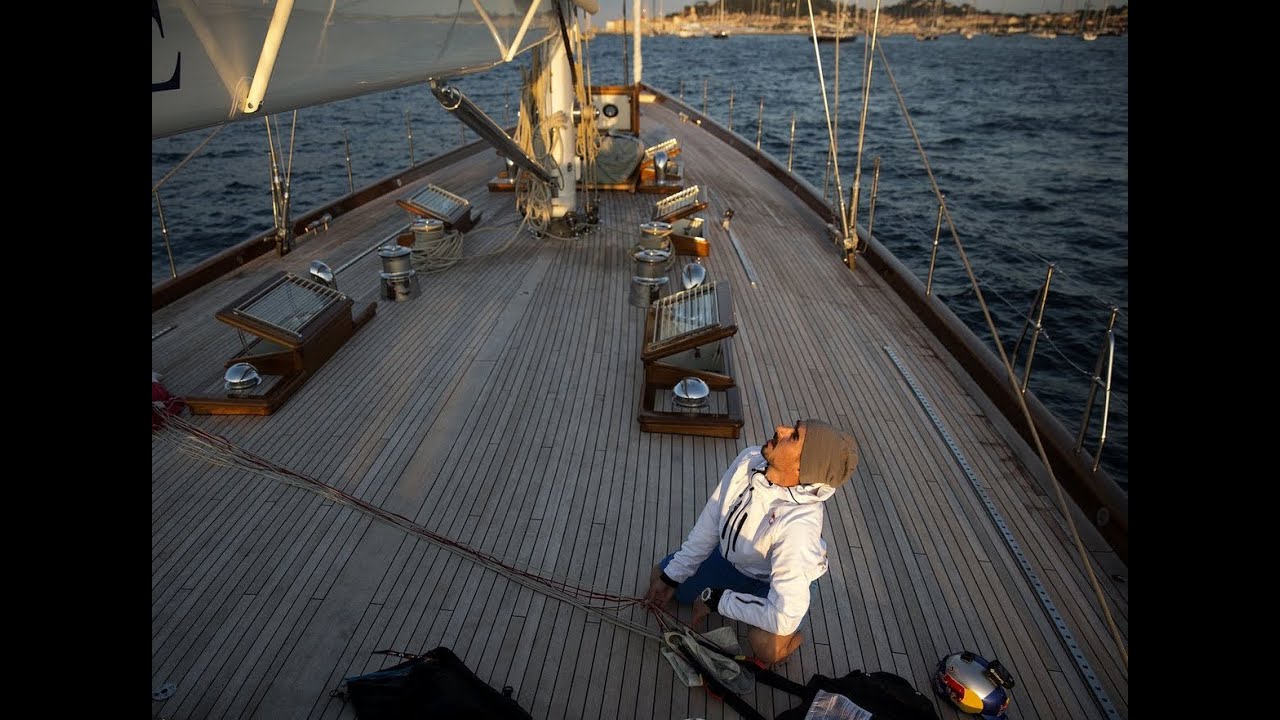 B.A.S.E. jumping from a sailboat mast