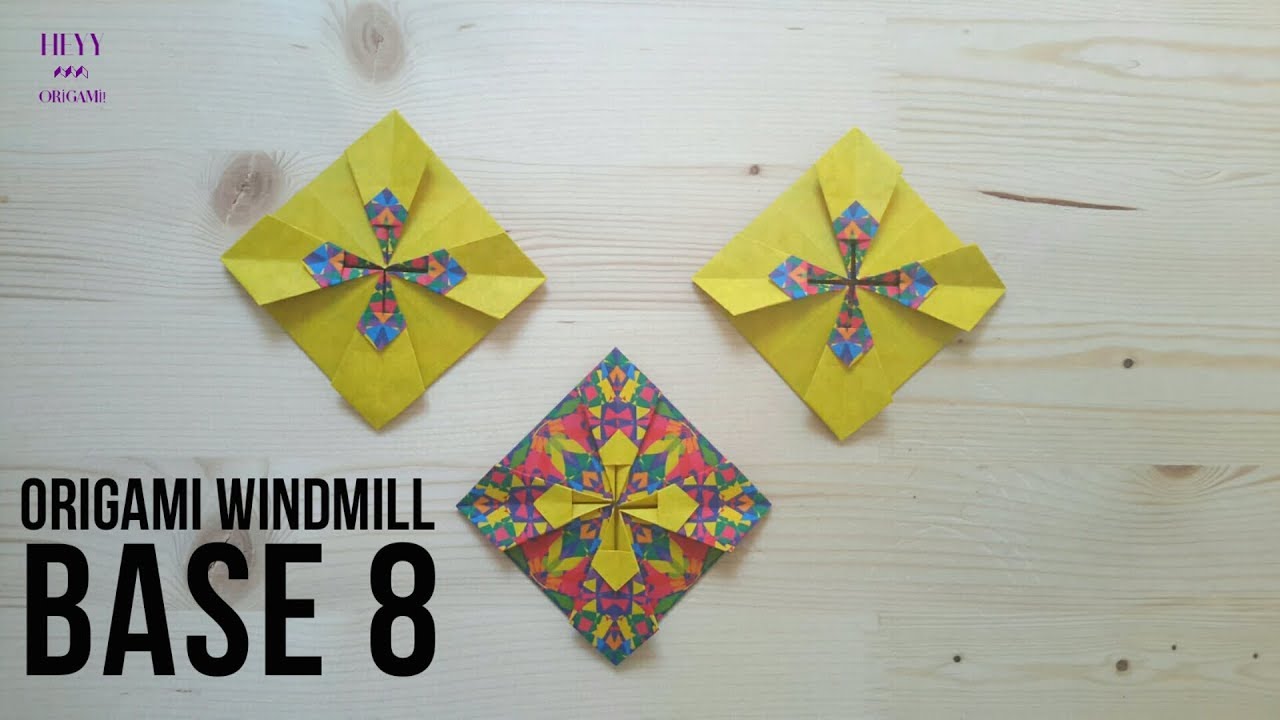 Origami Windmill Base Variations Tutorial 8