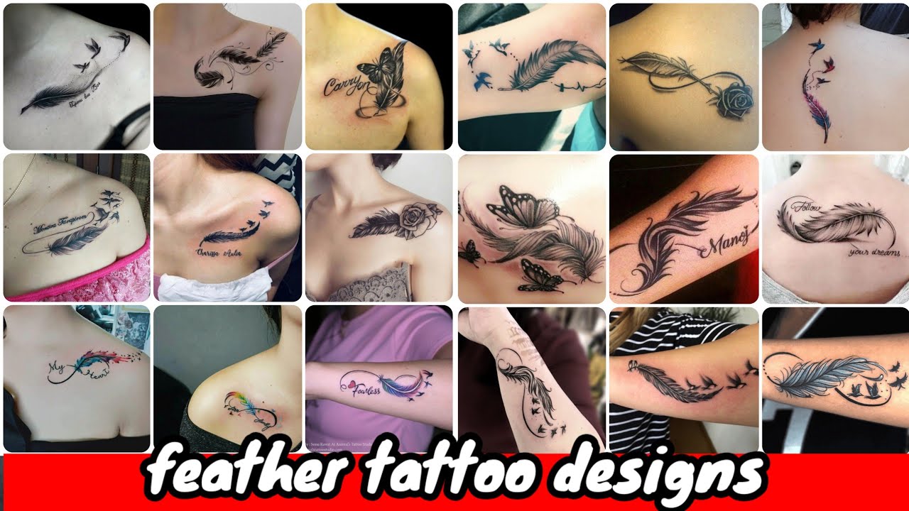 top feather tattoo designs