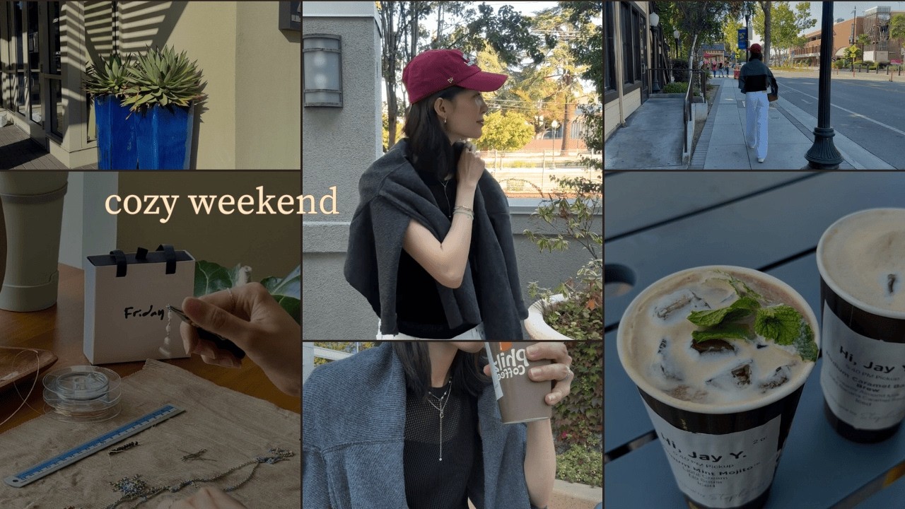 A Slow Day in the SF Bay Area | Necklace Making, Color Walk & Coffee