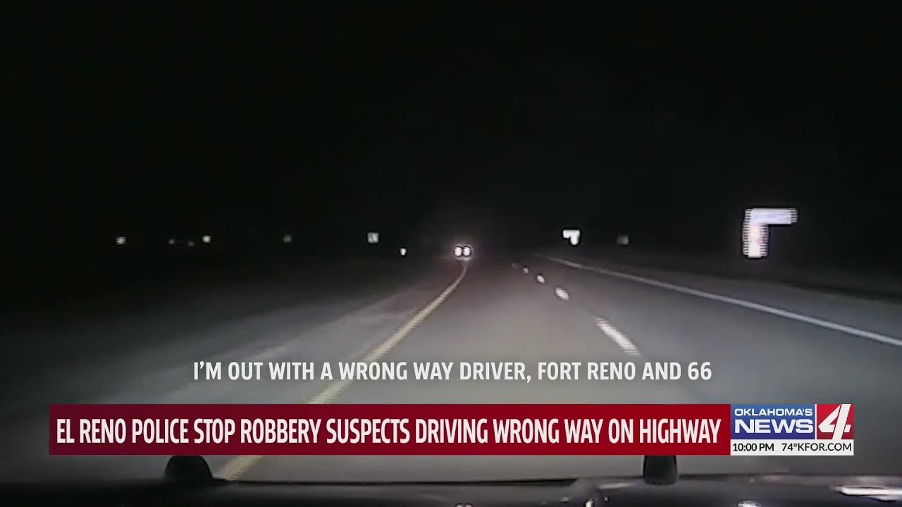 El Reno police stop robbery suspects driving wrong way on highway