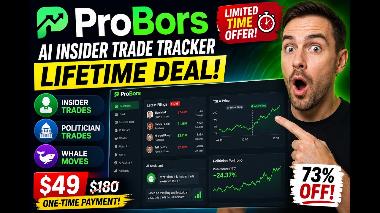 Пожизненный доступ к ProBors на AppSumo: AI-трекер инсайдерских сделок за $49!