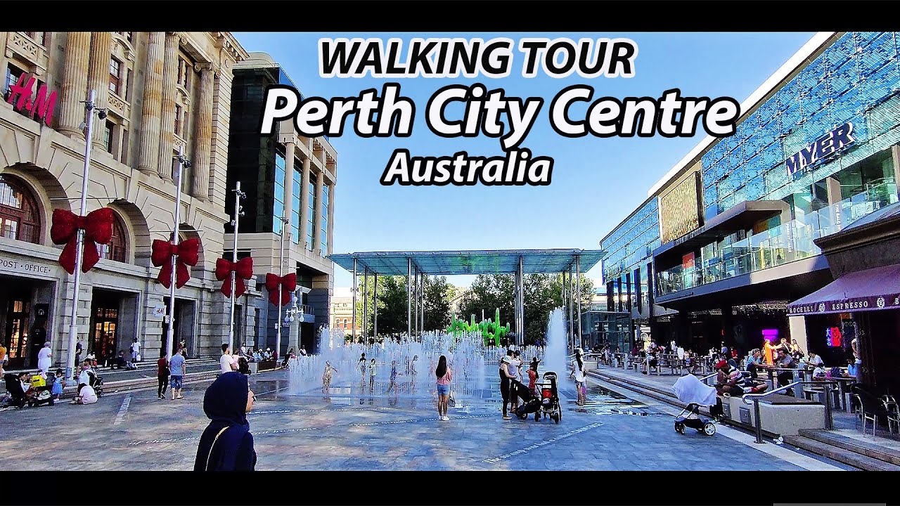 Walking Tour [4K]: Perth City CBD - Murray Street and Hay Street (Perth, Australia)