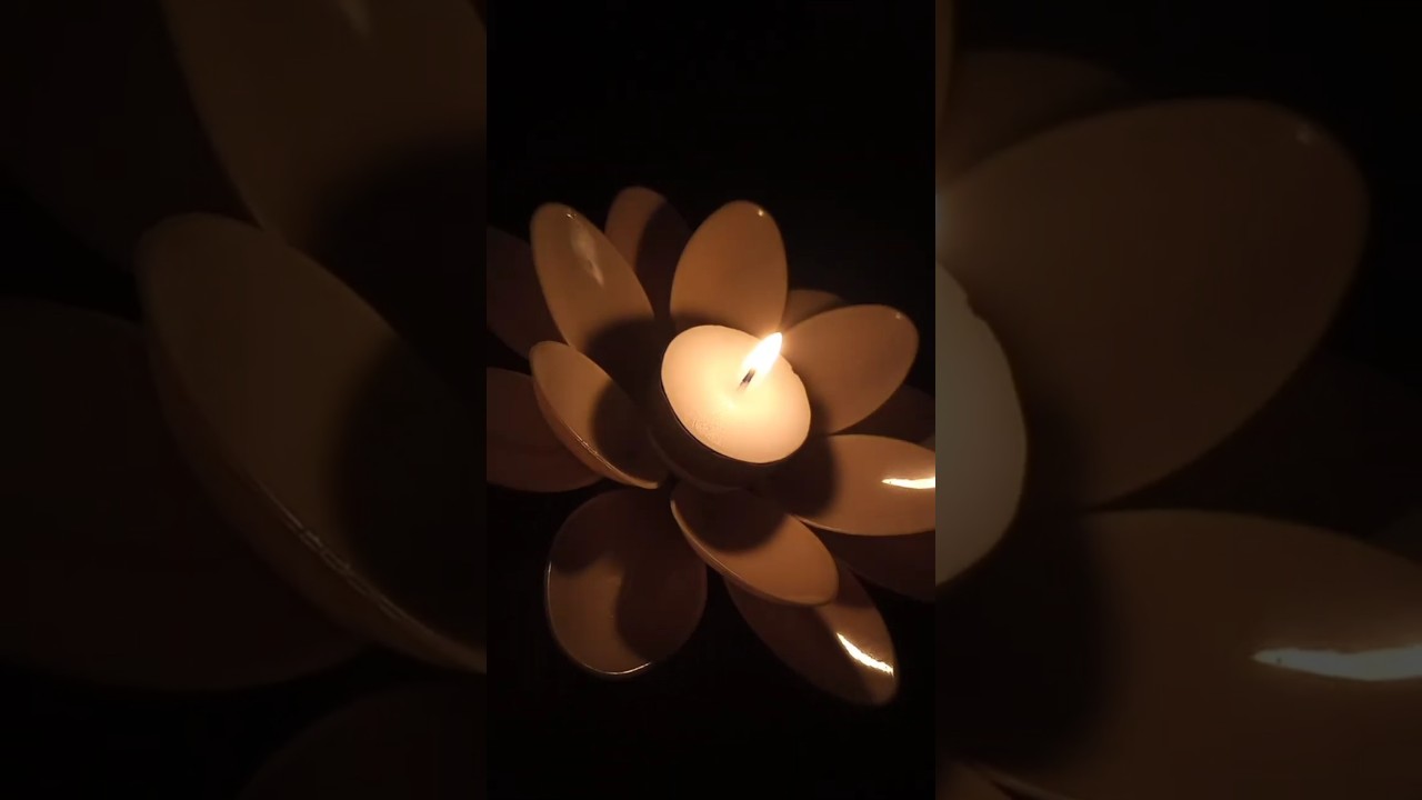 spoon lotus flower #viralcandel  #diy #craft #spooncraft #spooncandel #aparnasartistry