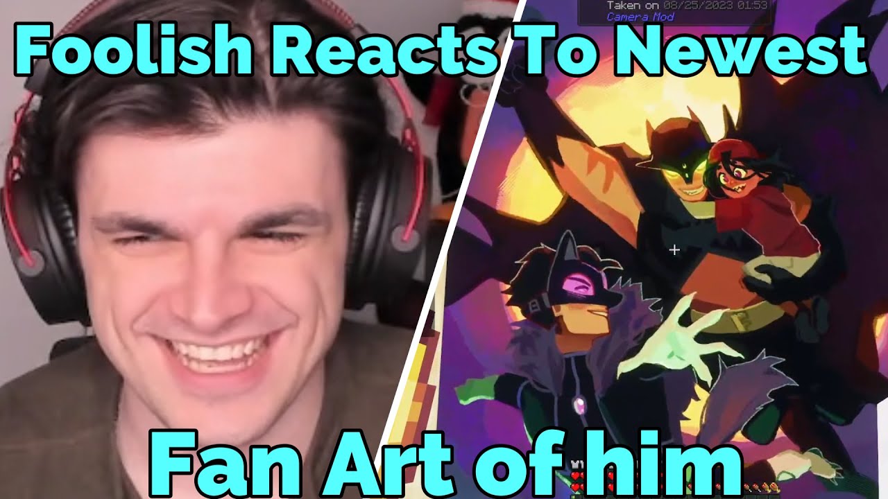 Foolish Reacts to Newest Fan Art on QSMP Minecraft