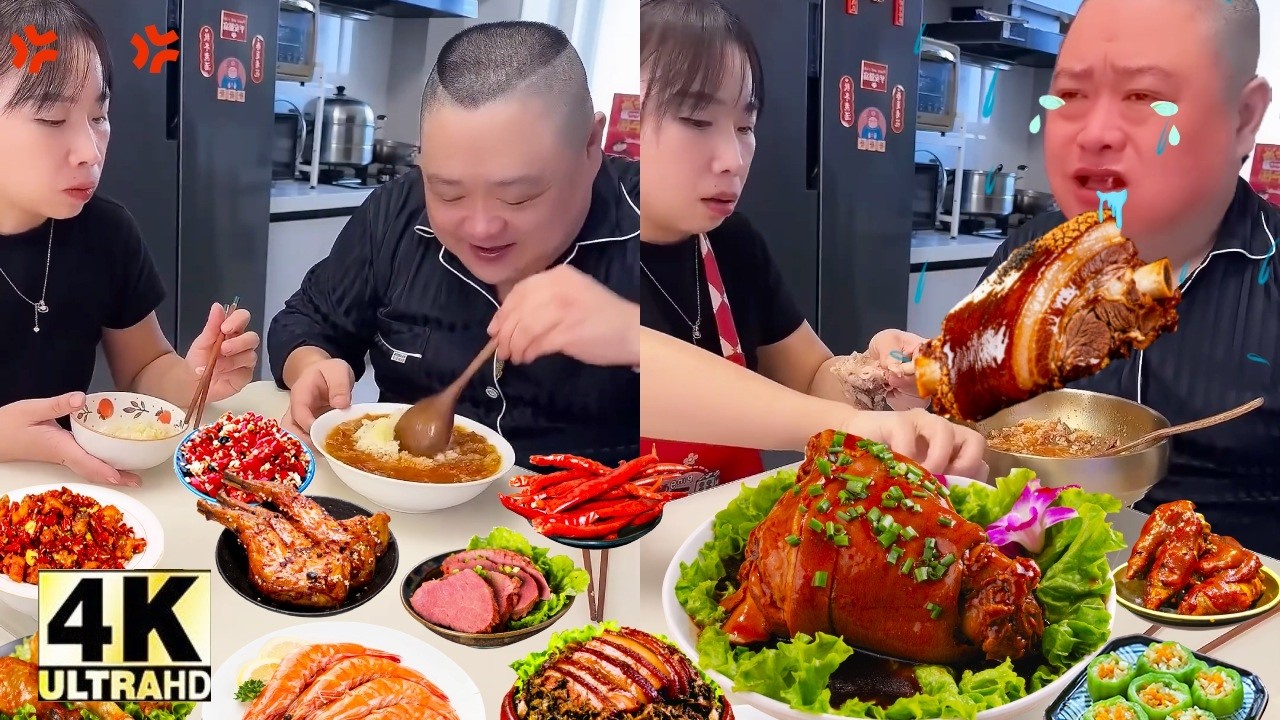 独り占めの罰、骨付き肉の誘惑ASMR _ ASMR FOOD 🍜🍝🍜🥓🥢🍗#asmr #食べ物#vlog