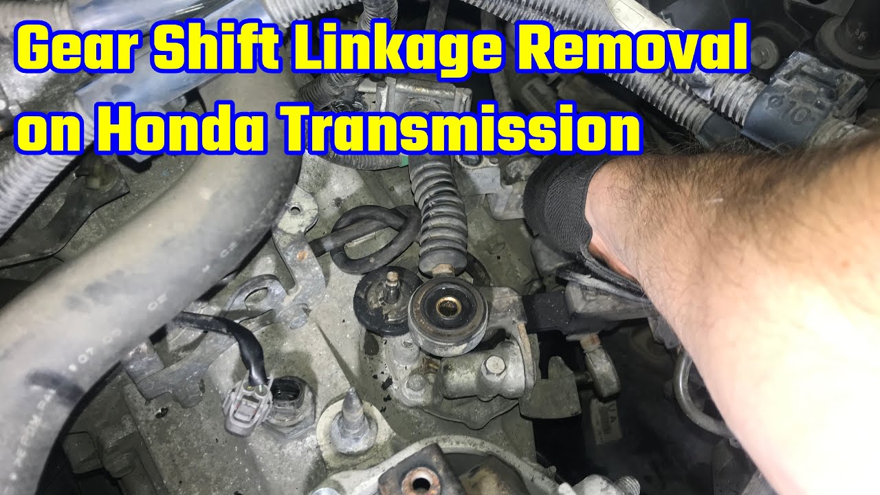 Снятие тяги переключения передач механической коробки передач Honda