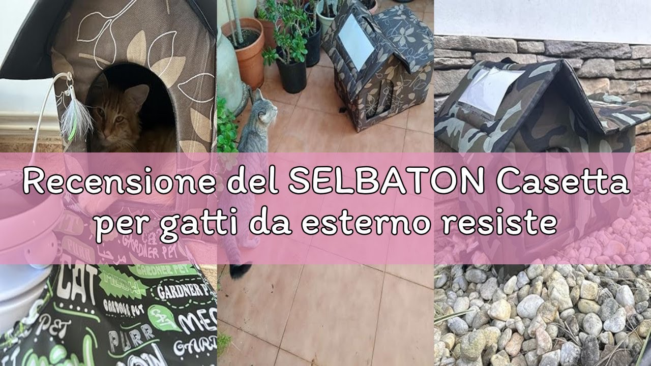 Recensione del SELBATON Casetta per gatti da esterno resistente alle intemperie, ampia casetta gatti