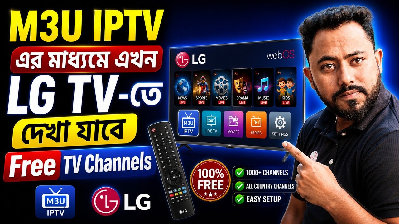 Watch Free TV Channels with M3U IPTV on LG TV | Full Setup Guide 🔥