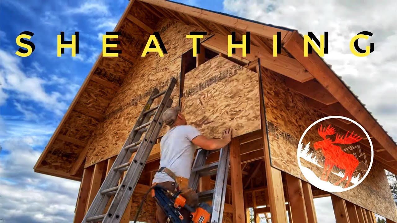 Solo Off Grid Cabin Build: OSB Sheathing & Unique House Wrap.