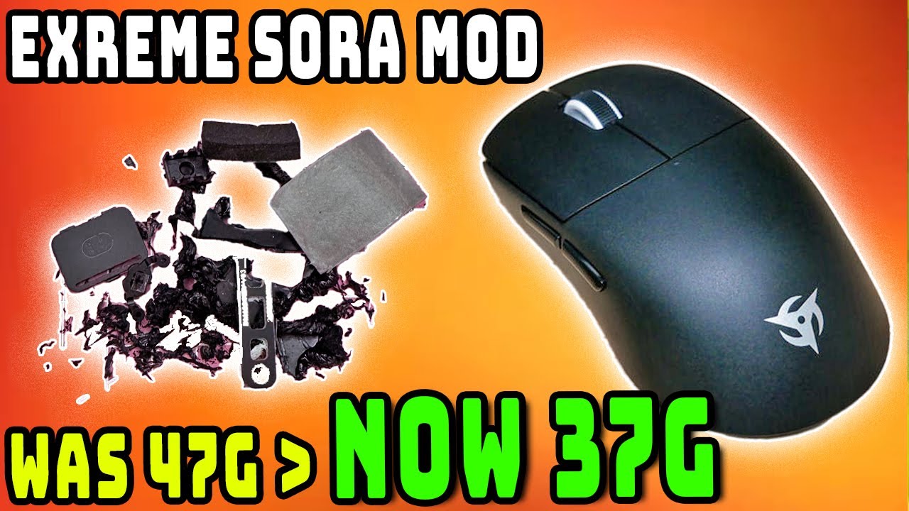 UNREAL AIM & SPEED GAINS ACHIEVED: Ninjutso Sora Mouse: 37g Weight Reduction Mod