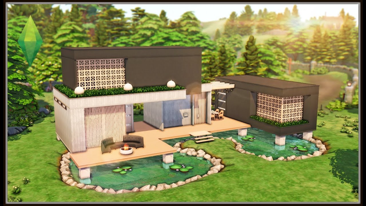 Modern Lakehouse (No CC) - The Sims 4 Stop Motion Build