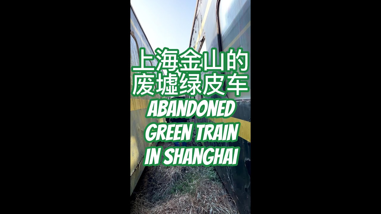 Abandoned Green Train in Some Field in Shanghai 上海金山的废墟绿皮车