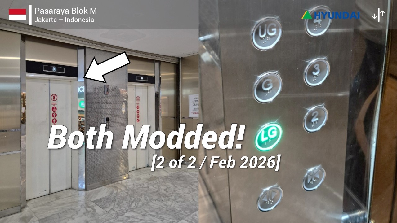 BOTH MODDED! Hitachi (Mod. Hyundai) Elevators | Pasaraya Blok M, Jakarta, ID (Building A)