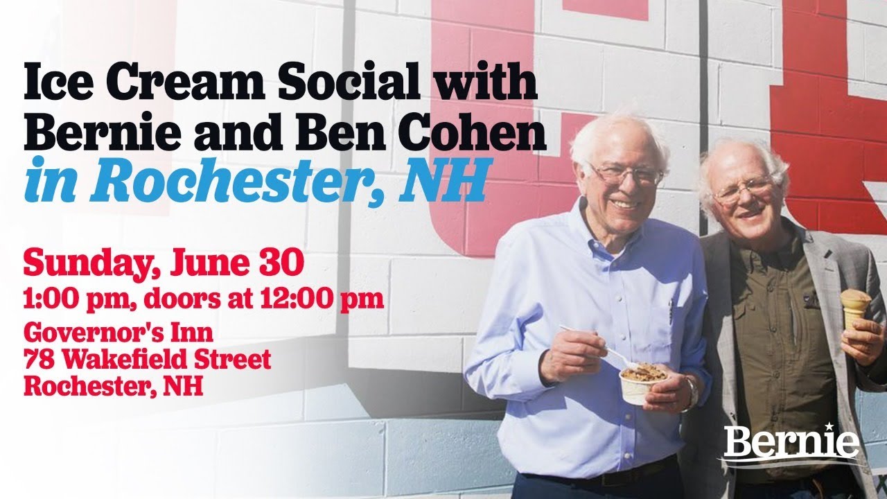 Ice Cream Social in Rochester with Bernie Sanders