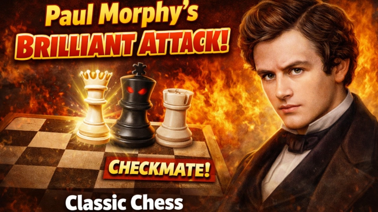 Paul Morphy’s Brilliant Attack! Classic Chess Masterpiece (1858)