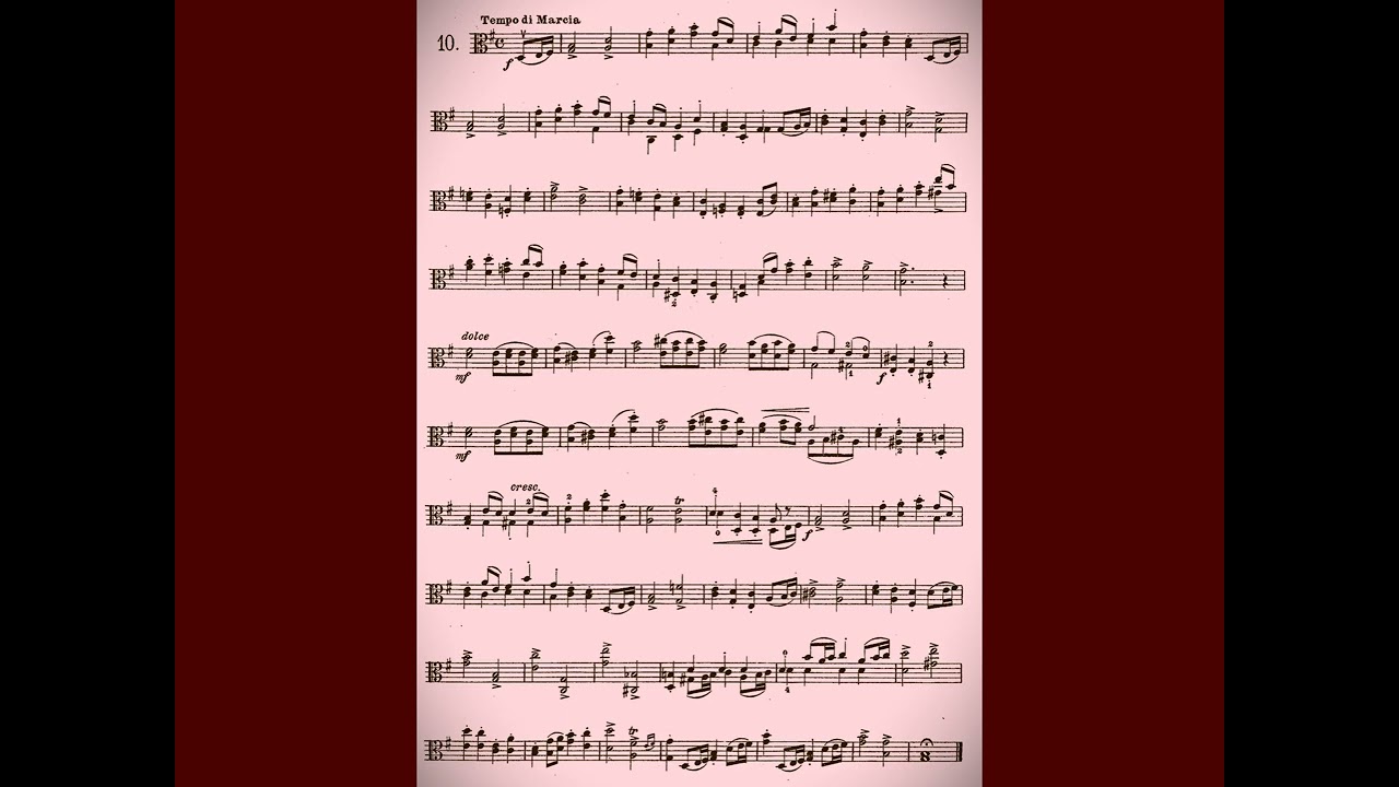 Enrico Polo - Viola Study No. 10 (from 30 Violin Studies ''a corde doppie'')
