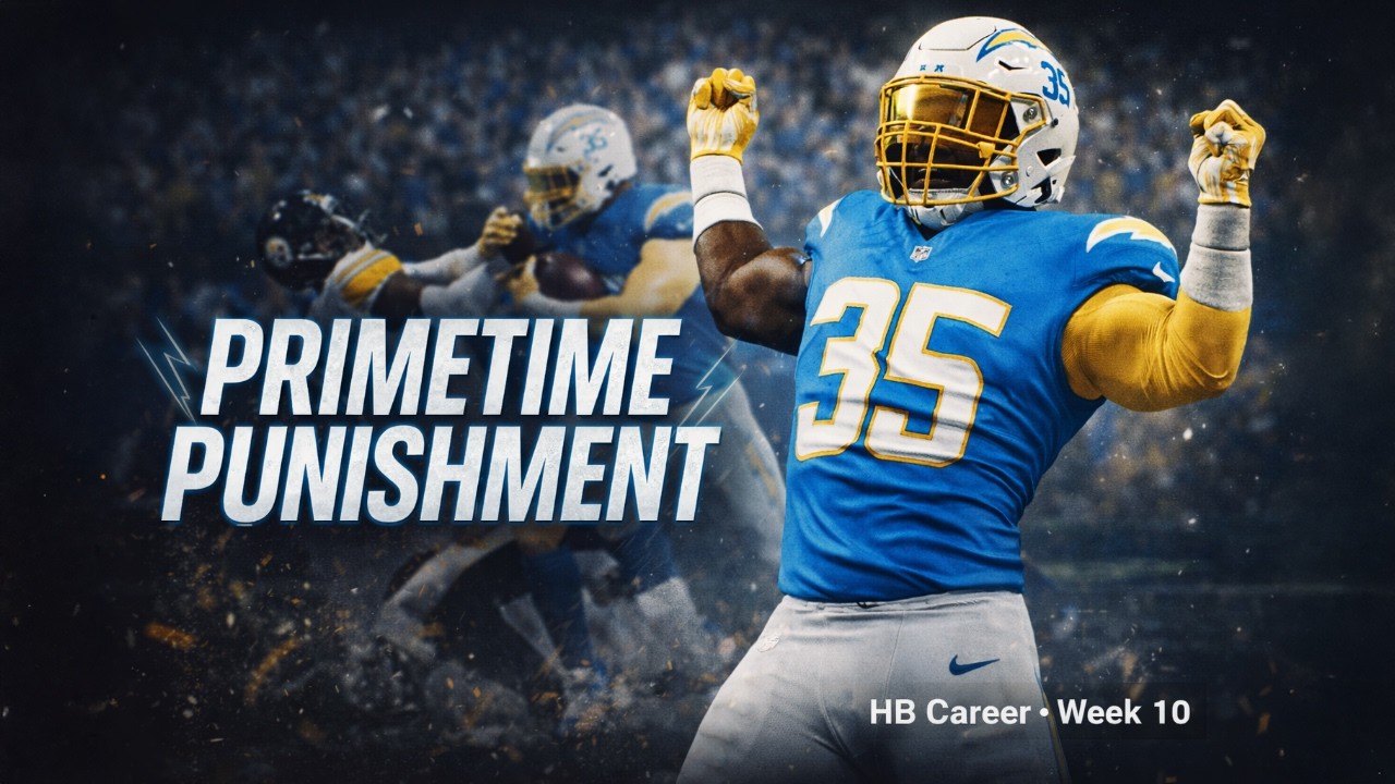 Steelers @ Chargers Week 10 | Nick Johnson Leads NFL in Rushing & TDs | Madden 26 HB Career
