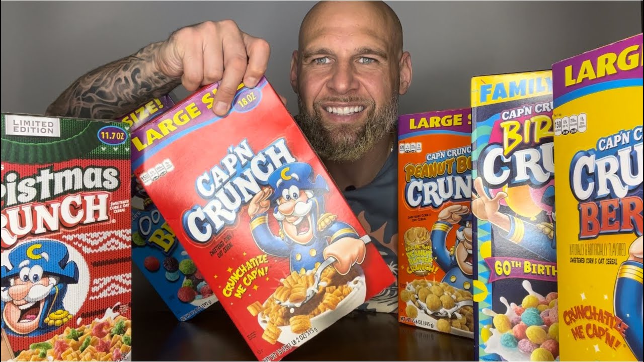 Cap&rsquo;n Crunch and all its spinoffs ranked!! Taste and  full review!🥣😋👌🏻#mukbang #foodie
