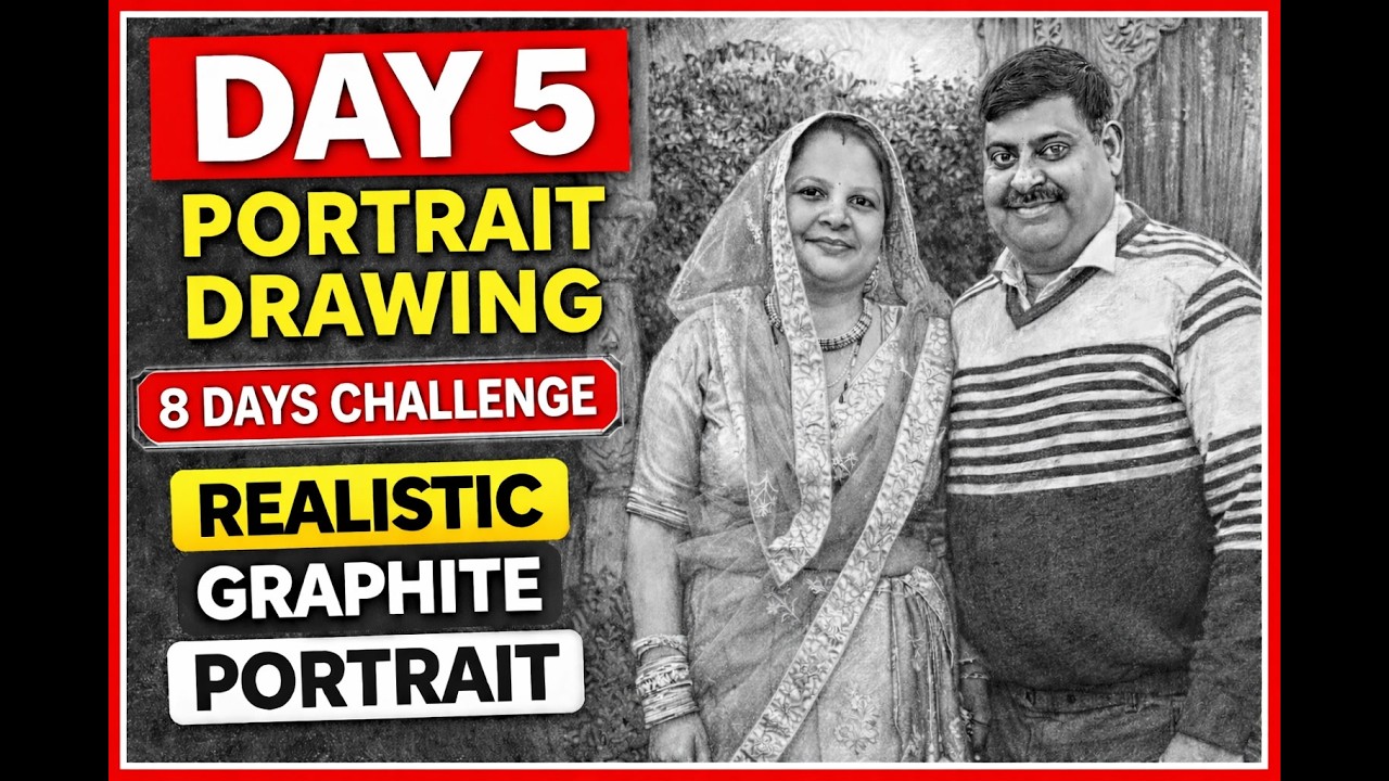 Day 5 portrait drawing session officially LIVE hai!