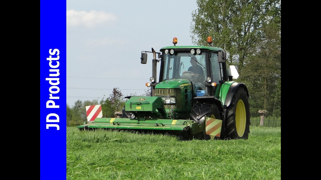 John Deere 6330/Gras maaien/Mowing grass/Gras m&auml;hen/Hulshorst/The Netherlands