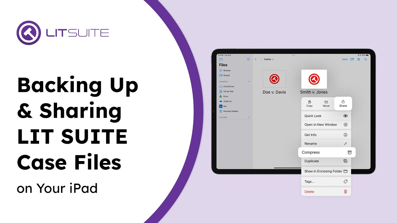 Backing Up & Sharing LIT SUITE Case Files