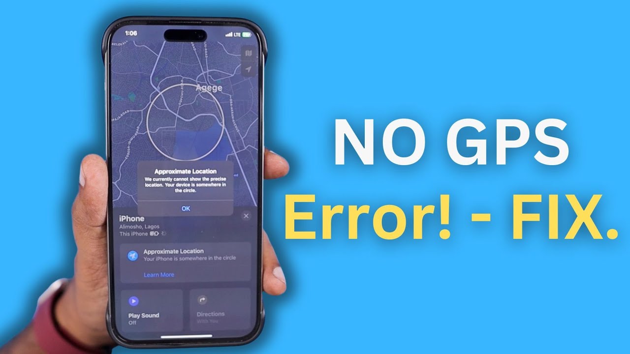No GPS Showing Your Approximate Location Error Fix - iPhone