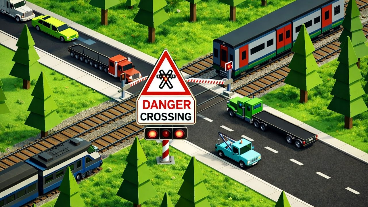 Railroad Crossing 🚦 Ultimate No-Crash Mission | Gameplay #136