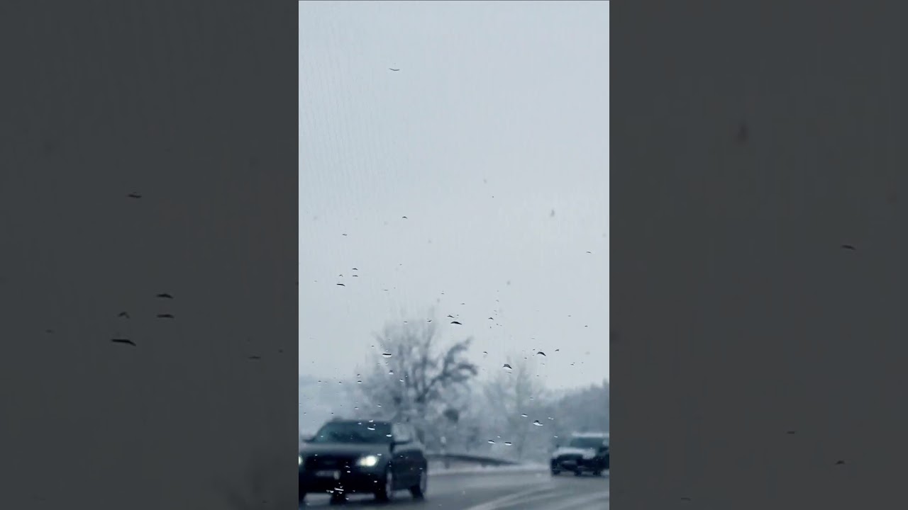 Driving through snowy roads extreme snowfall 2024 #snow #beauty #germany