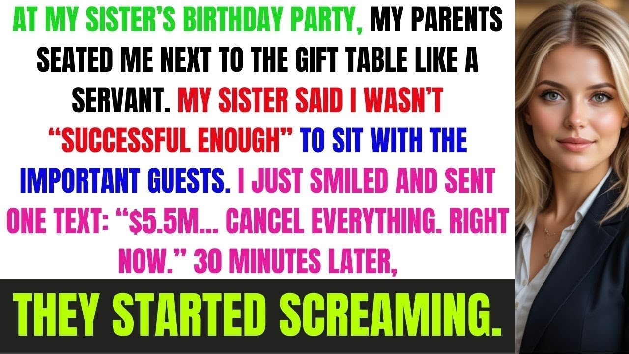 At The Family Party, My Parents Seated Me Next To The Gift Table Like A Servant – So I...