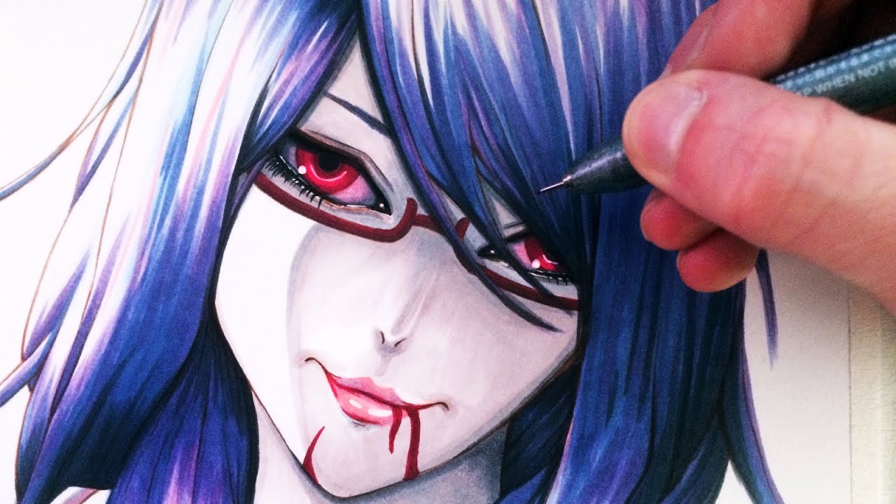 Let's Draw Rize Kamishiro from Tokyo Ghoul - FAN ART FRIDAY