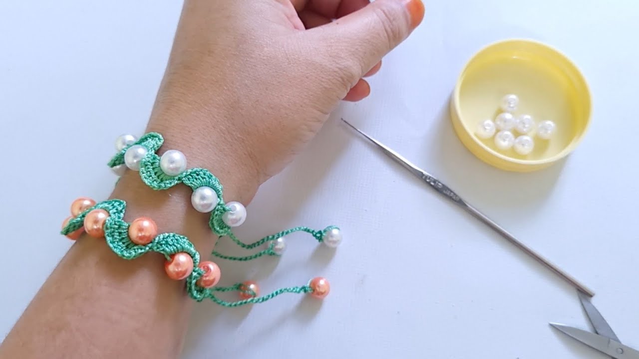 Easy Crochet Bracelet Tutorial 👌Crochet Bracelet for Beginners | Haw To Make Crochet Beaded Bracelet