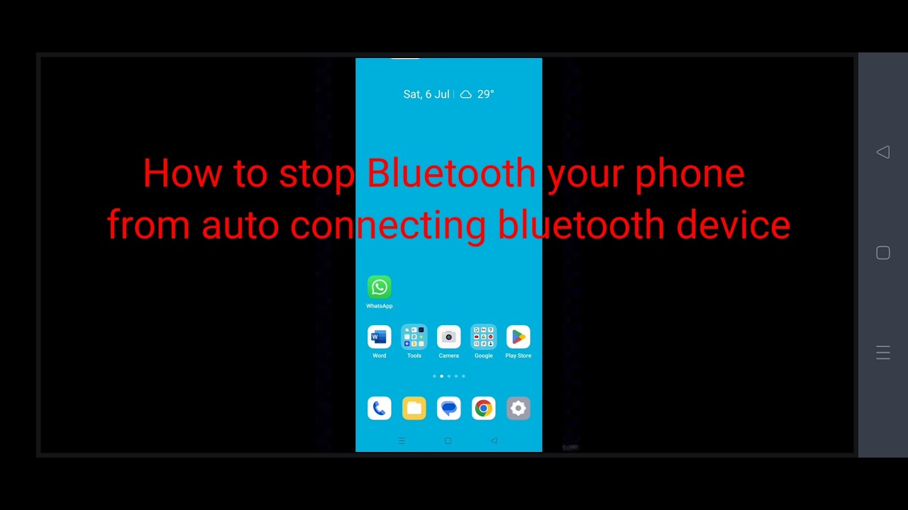 How to stop Bluetooth in your phone from auto connecting bluetooth devices