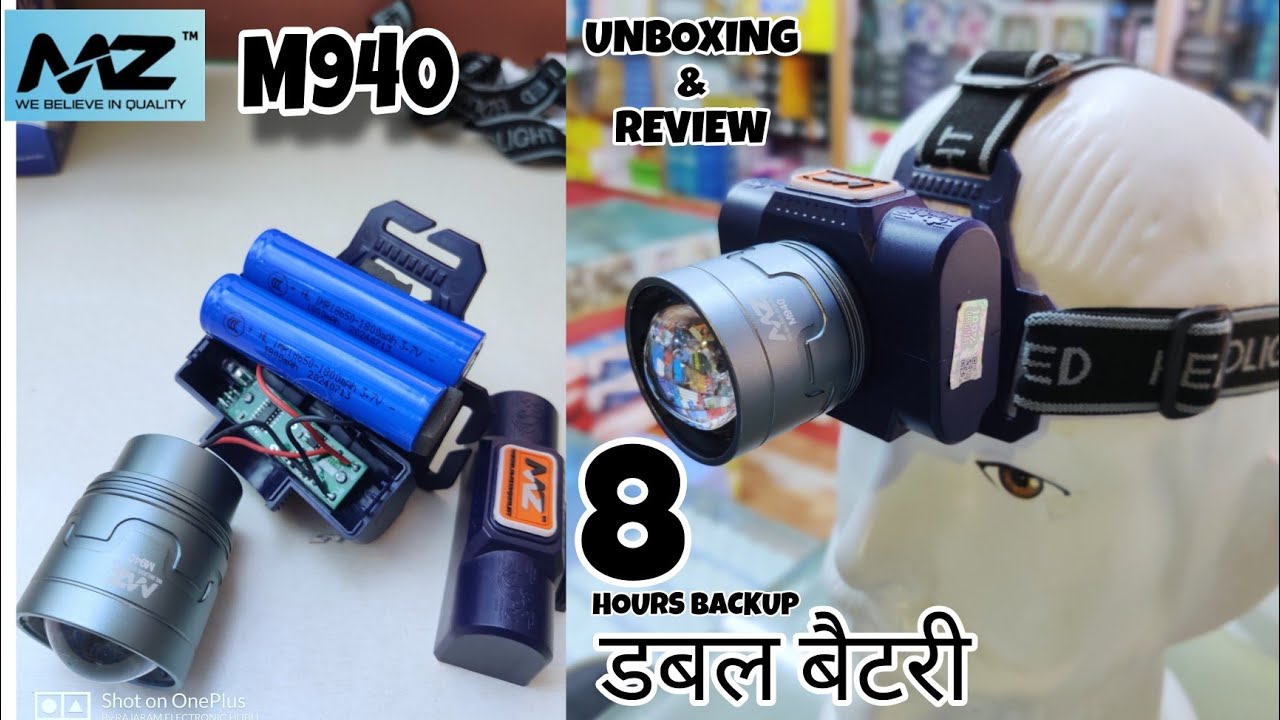 MZ M940 double battery headlight || zooming focus ||unboxing & reviews #mz #mz940 #mzm940 #mztorch