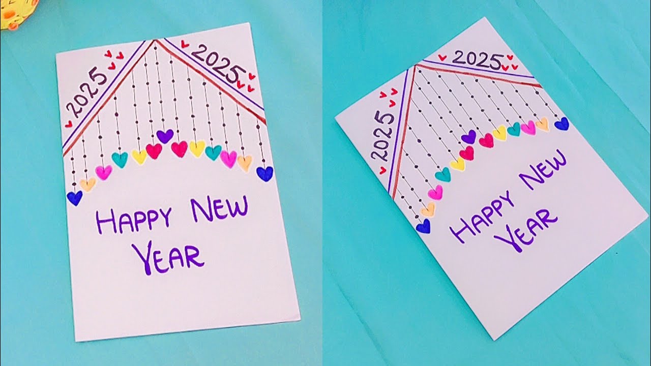 DIY - Happy New Year Greetings Card 2025 | Handmade New Year Card