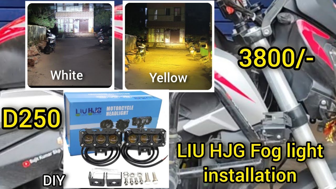 HJG Fog light installation on Dominar 250/400🔥| Best For light | Complete installation process ✅
