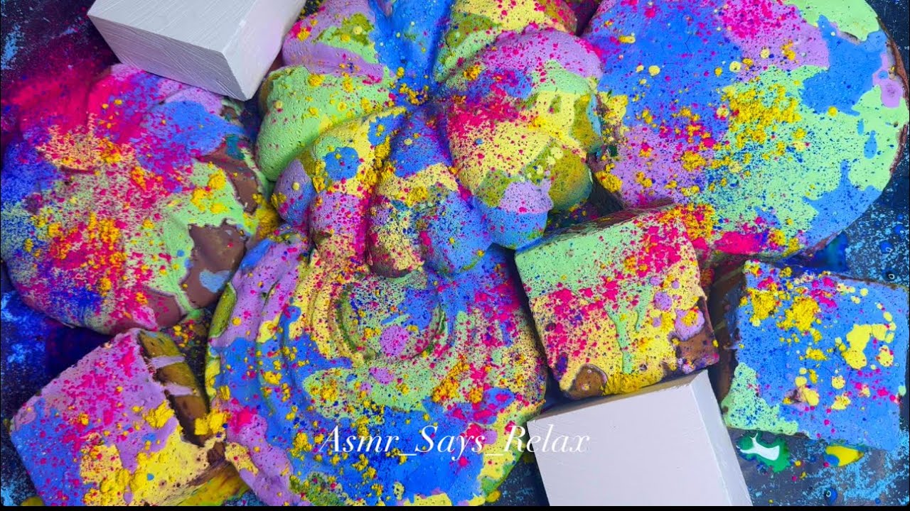 ASMR | CAP Gym Chalk | Large Colorful Reforms | Texture Variety 