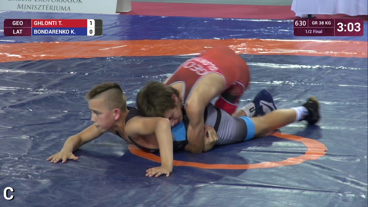 1/2 GR - 38 kg: T. GHLONTI (GEO) v. K. BONDARENKO (LAT)