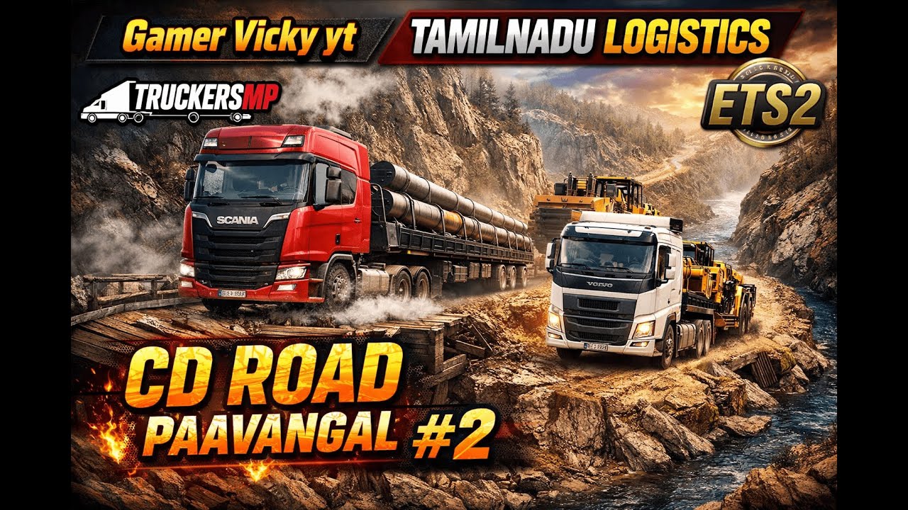 TAMILNADU LOGISTICS CD road Pavanagal 2 #truckersmp #ets2 #tamilnadulogistics #trending