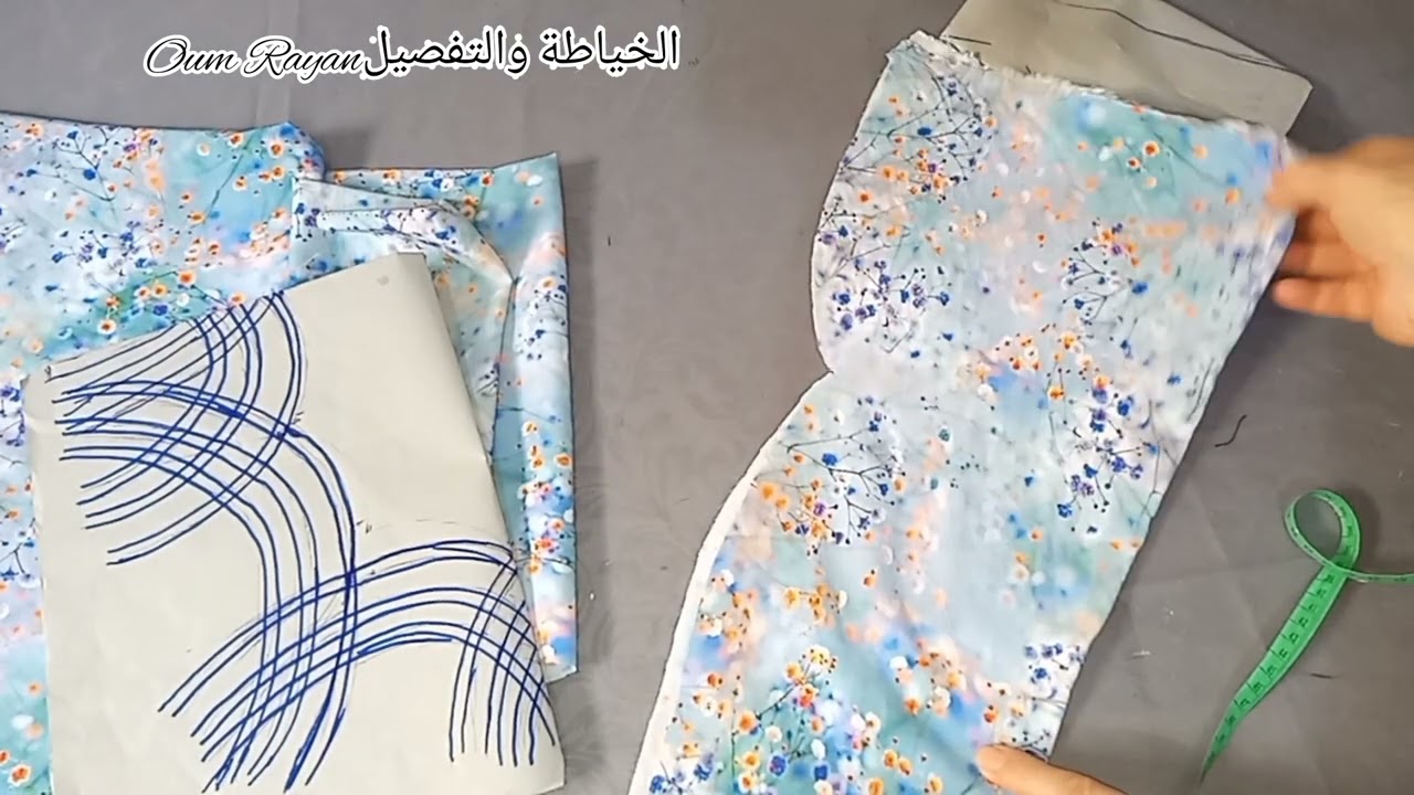 تفصيل وخياطة قندورة باللبي الموديل الي رآه عامل ضجة على اليوتيوب ليك ولبناتك في الصيف  😍🤩  ‏