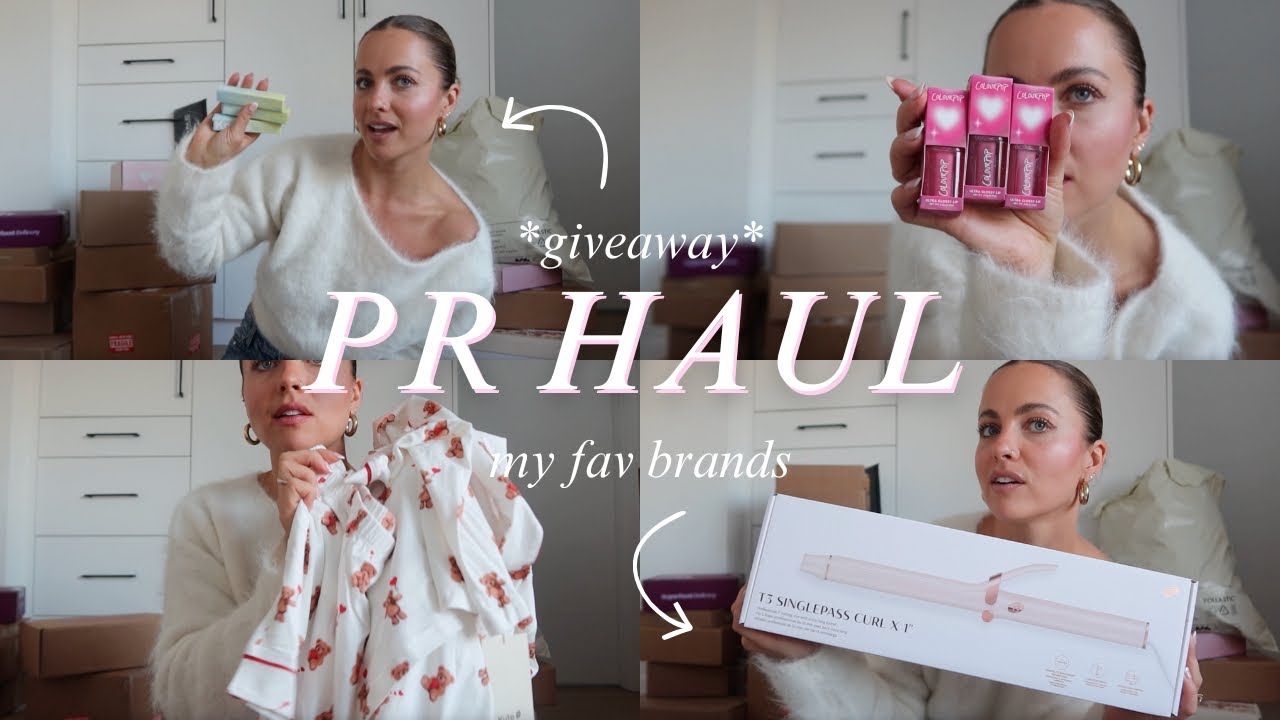 HUGE PR UNBOXING: *giveaway* favourite beauty, fashion and skincare brands