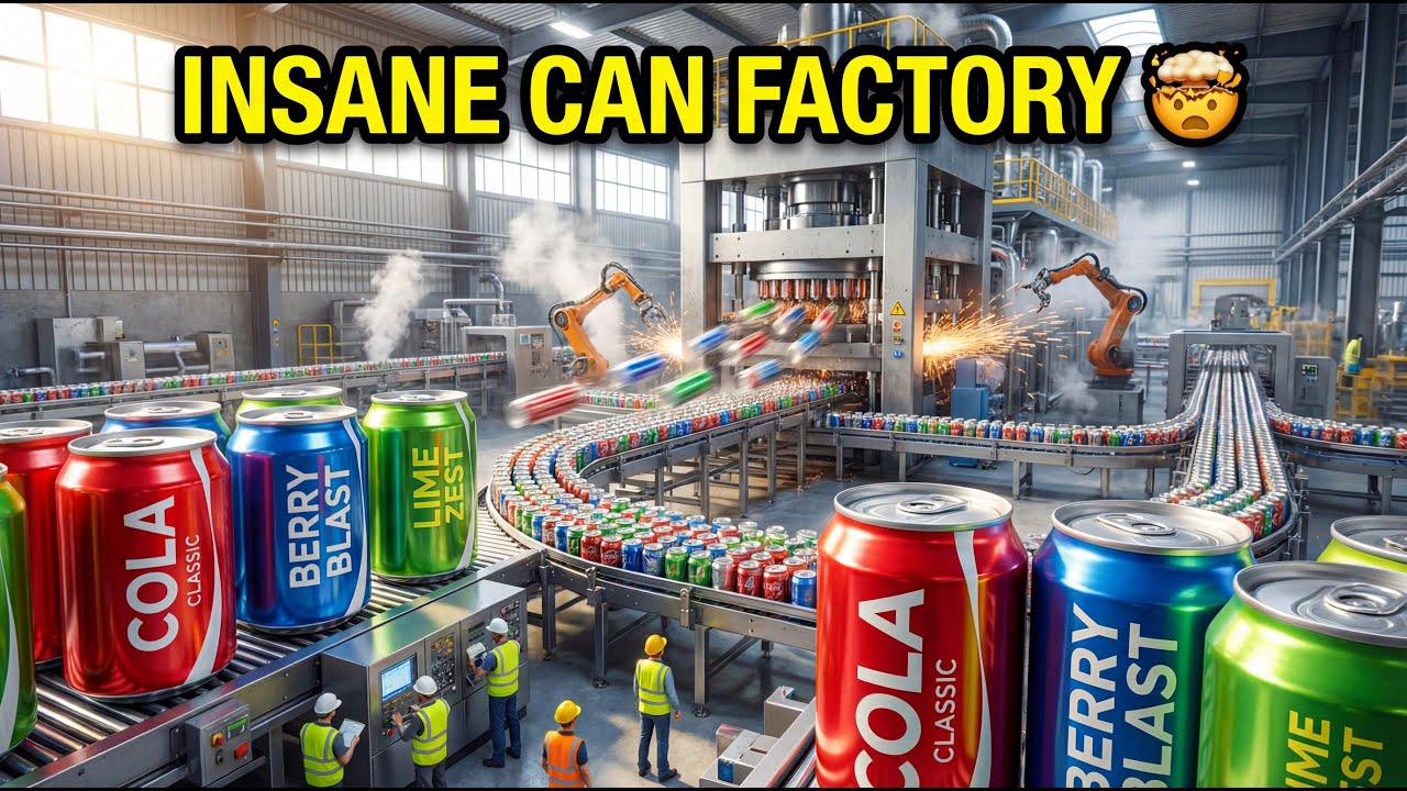 BILLIONS of Soda Cans 🤯 The CRAZY Machines Making Your Drinks