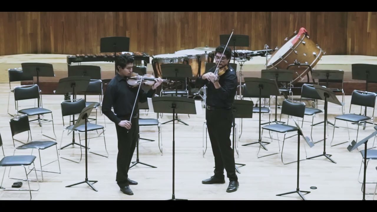 Reinhold Gliere, Dúo de violín, Rafael Flores y Saúl Miranda, violines; Germán Tort, dir. artístico